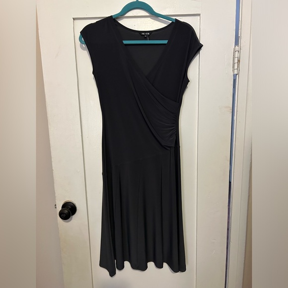 Gray Stretch Wrap Dress - Picture 1 of 3